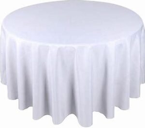 nappe blanche table ronde location guyane